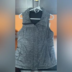Woman North Face Dark Grey Vest Size Medium.